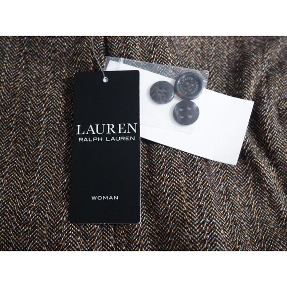 Ralph Lauren Brown Wool Tweed Dress Pants $195, US Plus Size 22W - Picture 12 of 15